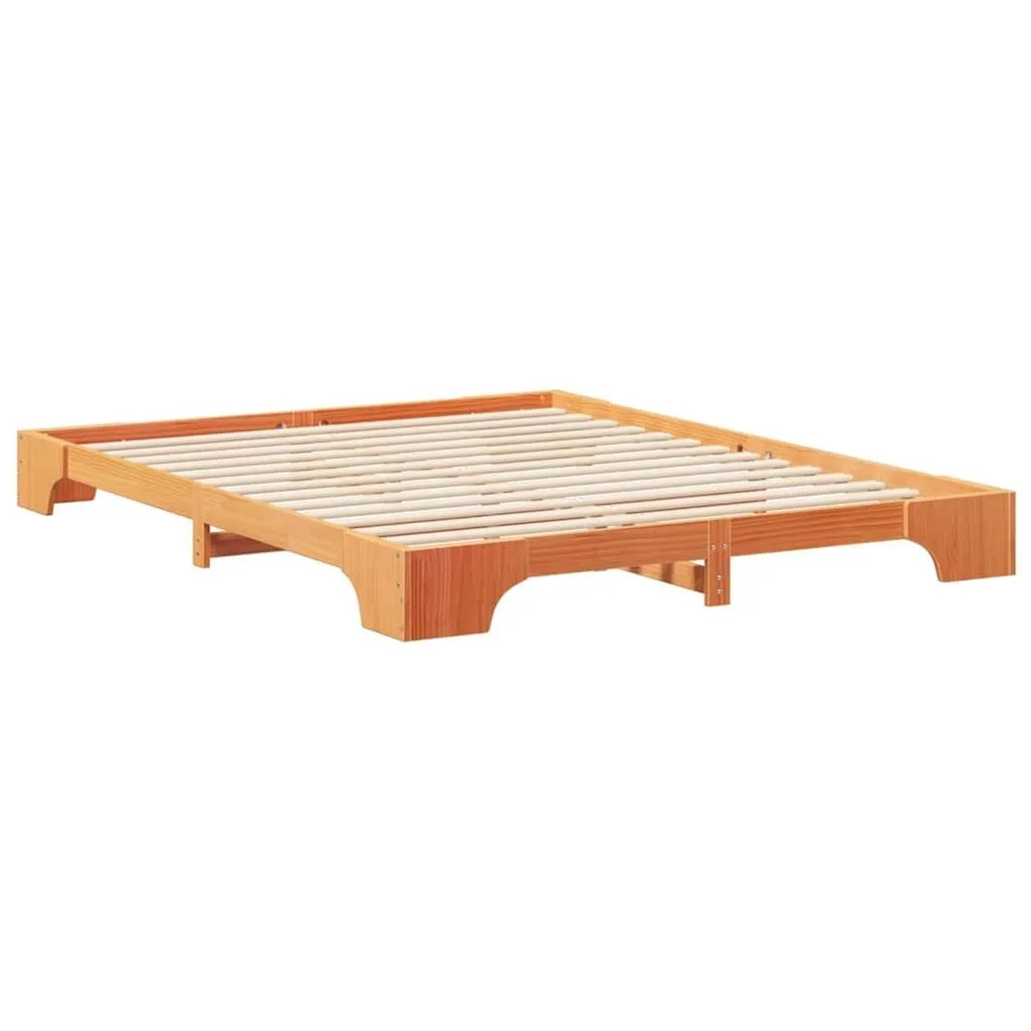 vidaXL Bettrahmen Braun 160 x 220 cm Massives Kiefernholz 872925
