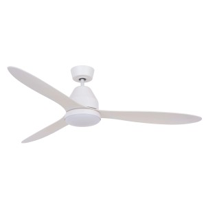 Weißer Lucci Air Deckenventilator Whitehaven 142 cm mit LED und Fernbedienung.