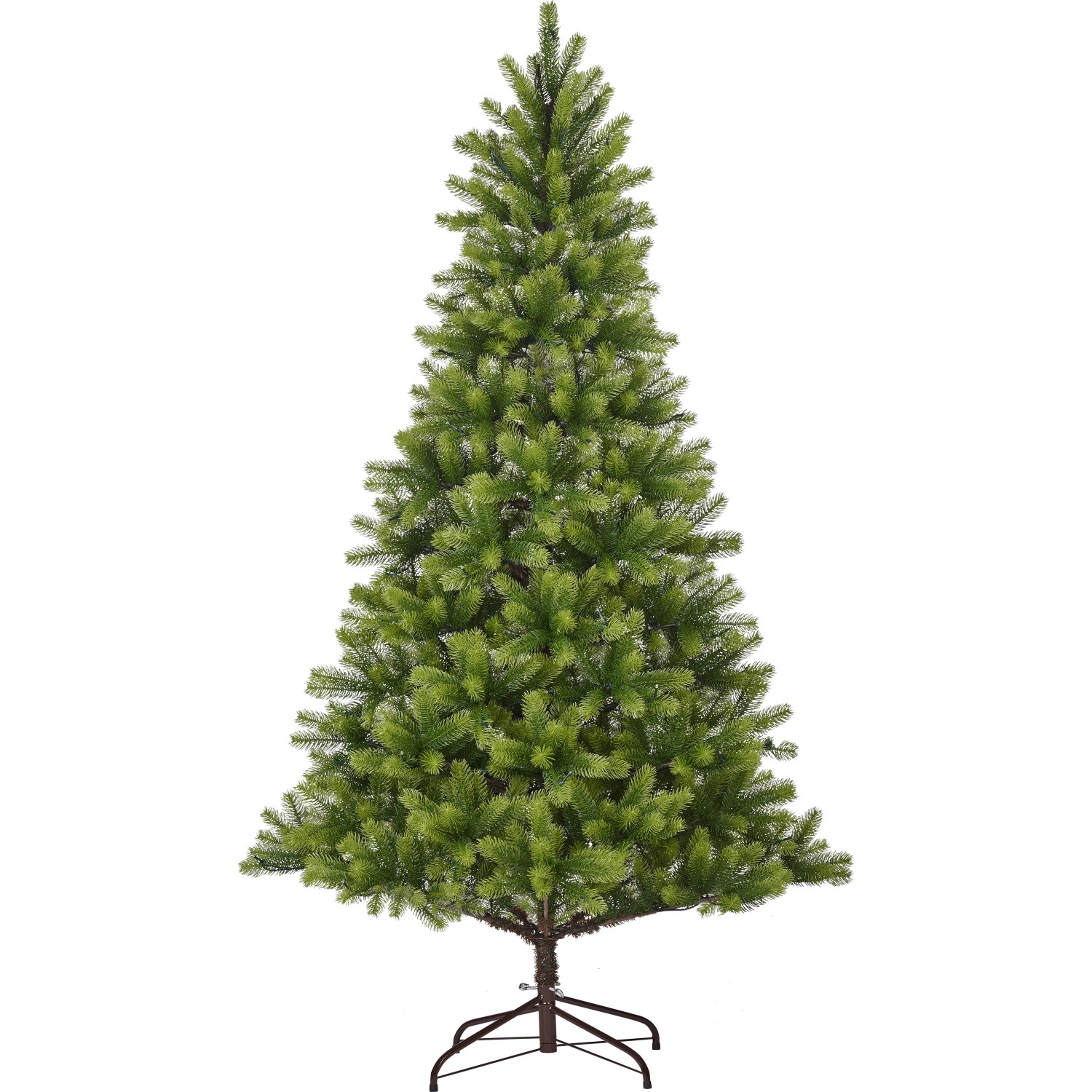 Grüne LED Kunsttanne Nagano, 180 cm hoch, für stimmungsvolle Weihnachtsdeko.