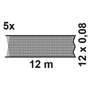 Abbildung von 5 Rollen Kirchhoff PTFE-Gewindedichtband, 12mm x 12m, weiß.