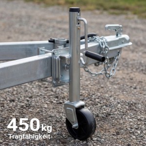 Wiltec Anhänger Stützrad Bis 450Kg Schwerlast Anhängerstütze Bugrad Wohnwagen