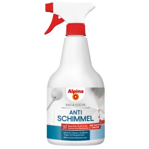 Alpina Anti-Schimmel Reiniger für Bad und Küche, 500ml Flasche mit Sprühkopf.