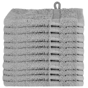 vidaXL Waschlappen SOLUND Grau Baumwolle 137298