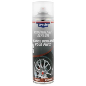 Presto Reifenglanz-Schaum-Spray 500ml für glänzende Reifen in der Autopflege.