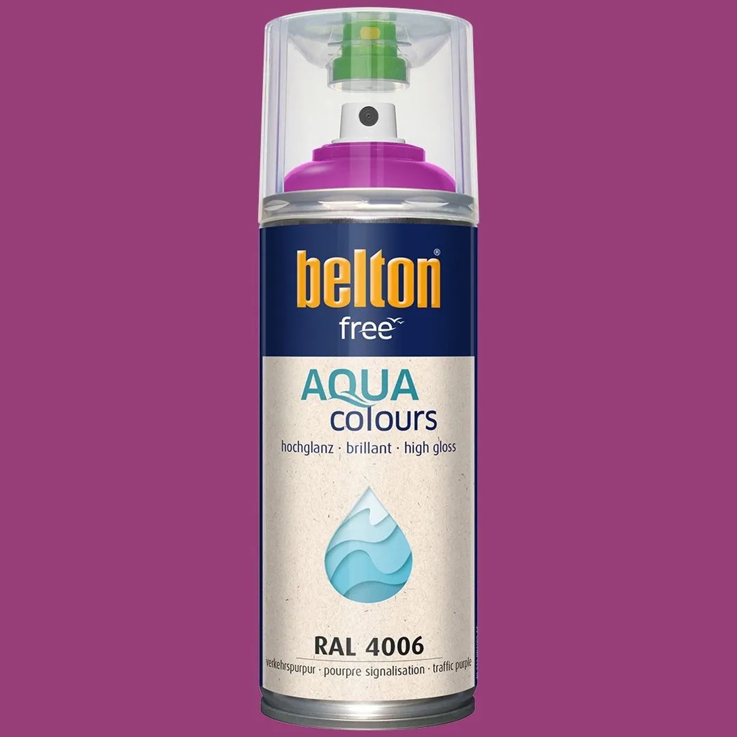 Belton Free AQUAcolours Buntlack RAL 4006 Verkehrspurpur hochglänzend 400 ml_6