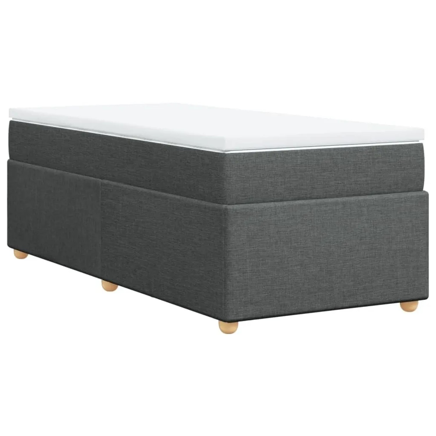 vidaXL Boxspringbett mit Matratze Dunkelgrau 80x200 cm Stoff 3285332 günstig online kaufen