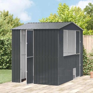 vidaXL Vogelkäfig Anthrazit 215 x 310 x 247 cm Verzinkter Stahl 3325159
