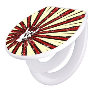 Banjado Familien WC-Sitz mit Rock On Motiv. Klodeckel mit Absenkautomatik und integriertem Kindersitz.