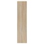Schuhschrank Sonoma-Eiche, Seitenansicht. Schmaler Schuhkipper aus Holzwerkstoff mit heller Holzmaserung.