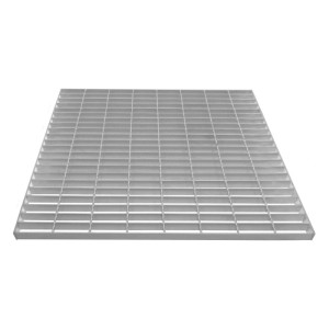 Verzinkter Gitterrost, 800x800mm, aus robustem Stahl für hohe Belastungen im Baubereich.
