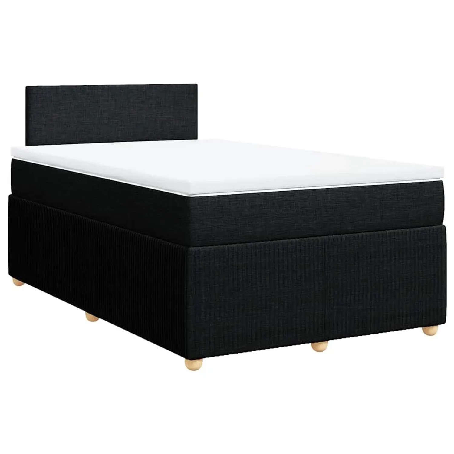 vidaXL Boxspringbett mit Matratze Schwarz 120x190 cm Stoff 3287390 günstig online kaufen