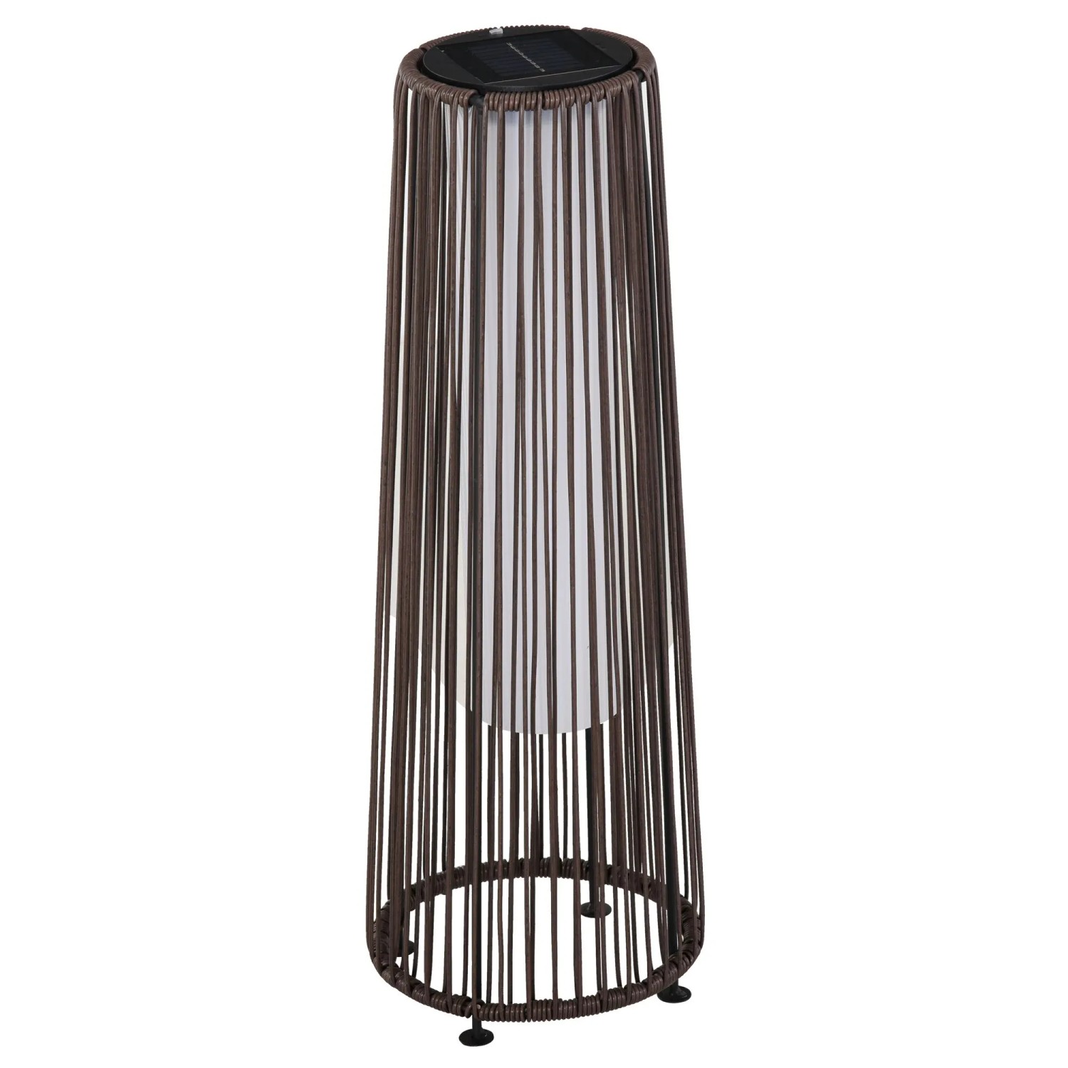Furnicato Gartenleuchte Außenlampe Solarbetrieben 21 5x21 5x61 Cm Rattanoptik