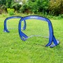 Relaxdays Fußballtor Pop Up Tore 2er Set Polyester Fiberglas Blau Selbstentfaltend mit Tragetasche 80 cm x 120 cm x 80 cm_2