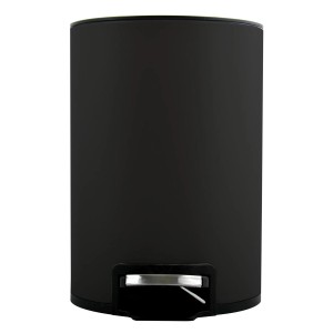 Schwarzer Spirella Kosmetikeimer Riku, 5 Liter, mit Pedal und Slow-Close Deckel.