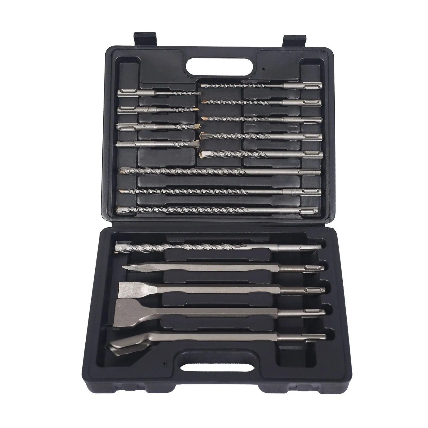 Wiltec Sds Bohrersatz 17Tlg Set Stahl Bohrer Meißel Hammerbohrer Im Koffer