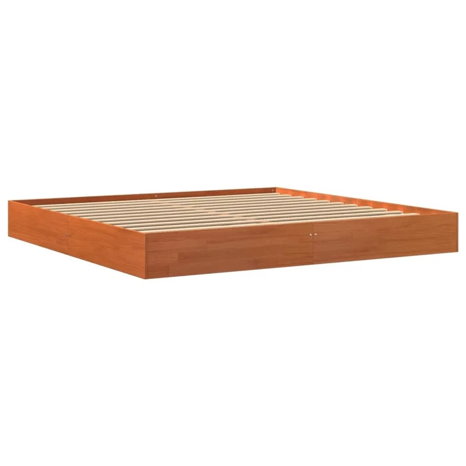 vidaXL Massivholzbett ohne Matratze Wachsbraun 200x200 Kiefernholz 844814 günstig online kaufen