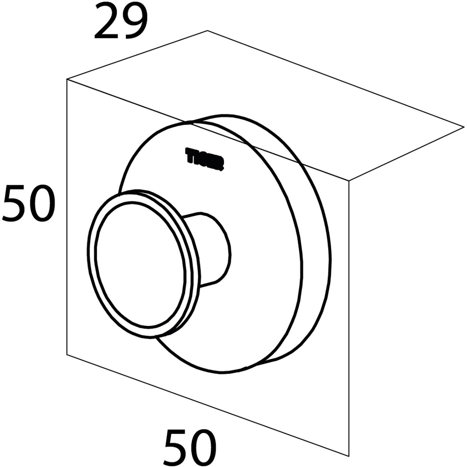 Weißer Tiger Haken Urban Groß, Handtuchhalter im skandinavischen Design.
