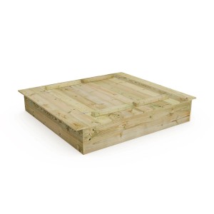 Wickey Sandkasten Flippey 130x165 cm aus Holz, mit Deckel