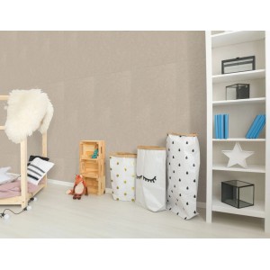 Jangal Modular Wall Dekor-Paneel in Sandfarbe an einer Wand. Modernes Wandpaneel mit gefasten Kanten für stilvolle Raumgestaltung.