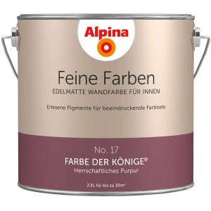 Alpina Feine Farben No. 17 Farbe der Könige, Purpur, 2,5 l Dose. Edelmatt für Innen.