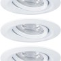 Paulmann LED Einbaustrahler Nova mini, 3er Set, schwenkbar, 4W, 2700K, weiß matt.