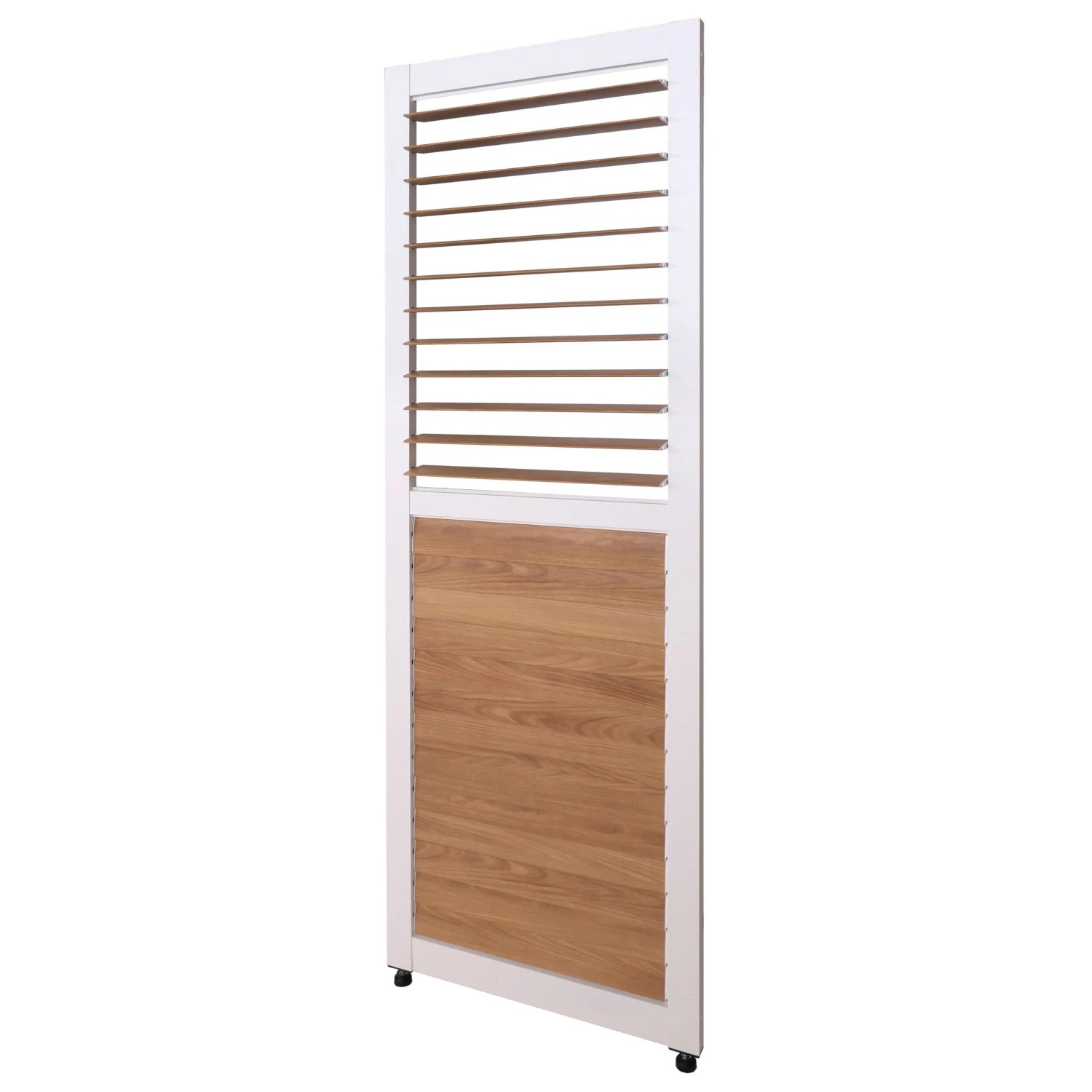 MCW Lamellenwand Für Pergola P65 Aluminium 220x68cm Holzoptik Weiß