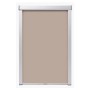 Beige Verdunkelungsrollo F06 für Velux Fenster, Ansicht von vorn.