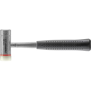 Halder Kombihammer Ferroplex, Schlosser- und Schonhammer mit D 35 mm. Hammer mit Stahlrohrstiel und Gummigriff.