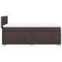 vidaXL Boxspringbett, dunkelbraun, 100x200 cm, mit Matratze und Kopfteil.