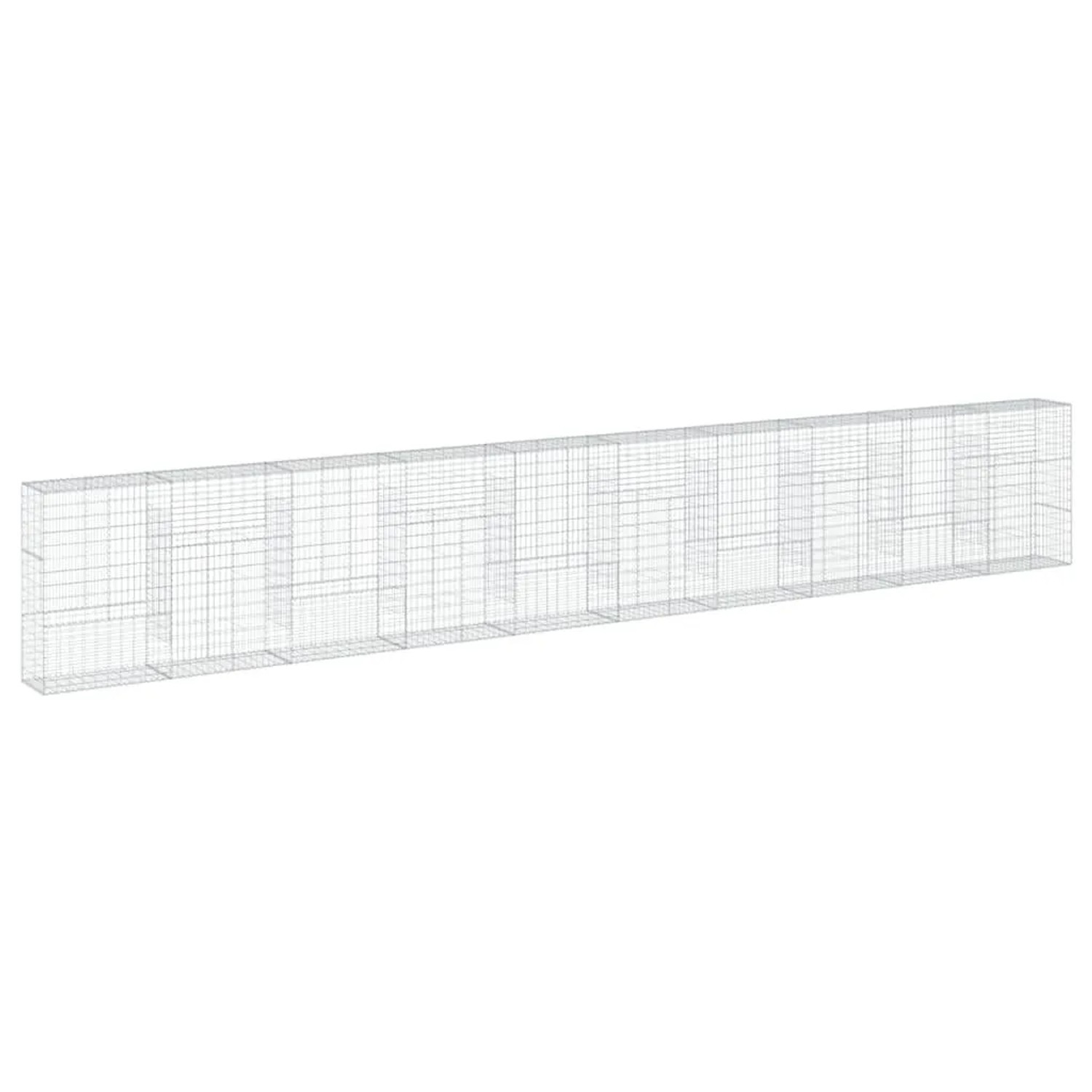 vidaXL Gabione mit Deckel 1000x50x150 cm Verzinktes Eisen 3295163