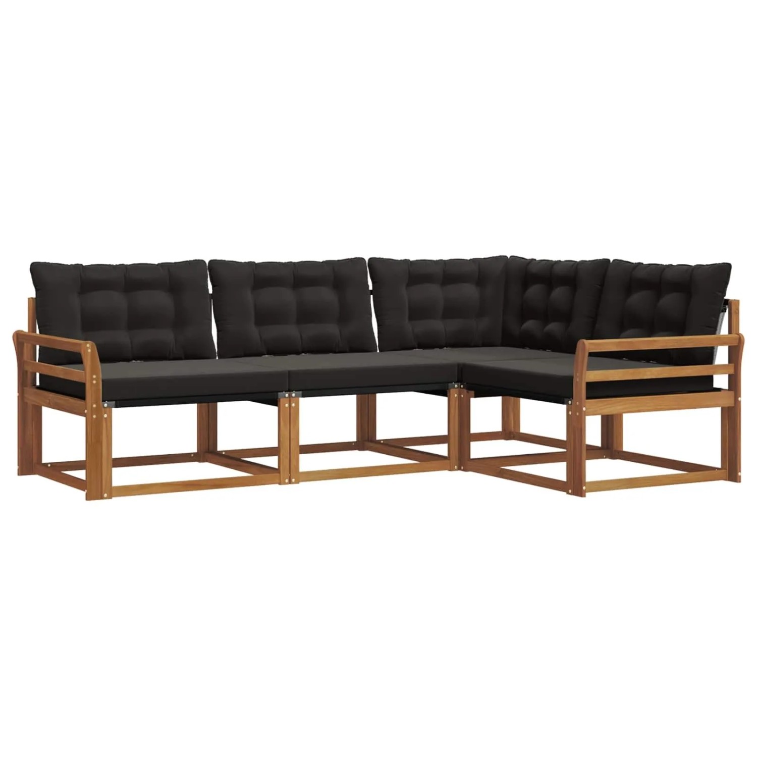 Thumbnail - vidaXL Sofa Set mit Kissen 4 Tlg Natur und Schwarz 3369411