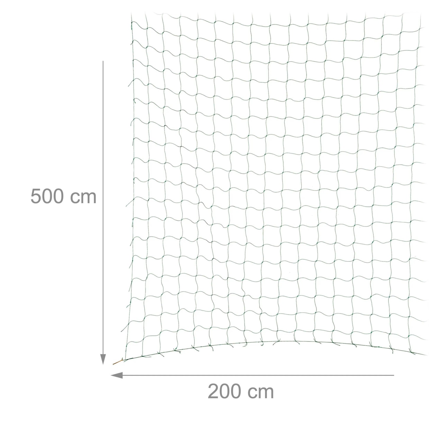 Relaxdays Ranknetz Polyethylen Grün Großmaschig 200 cm x 500 cm 2er Set_4