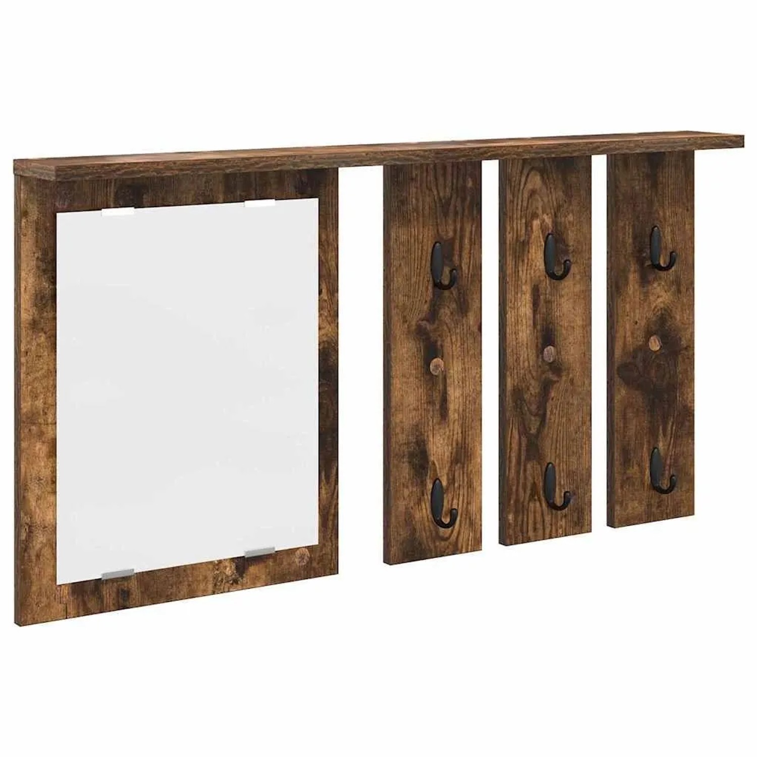 vidaXL Wandmontierter Kleiderständer Räuchereiche 85 x 10 x 45 cm 874487