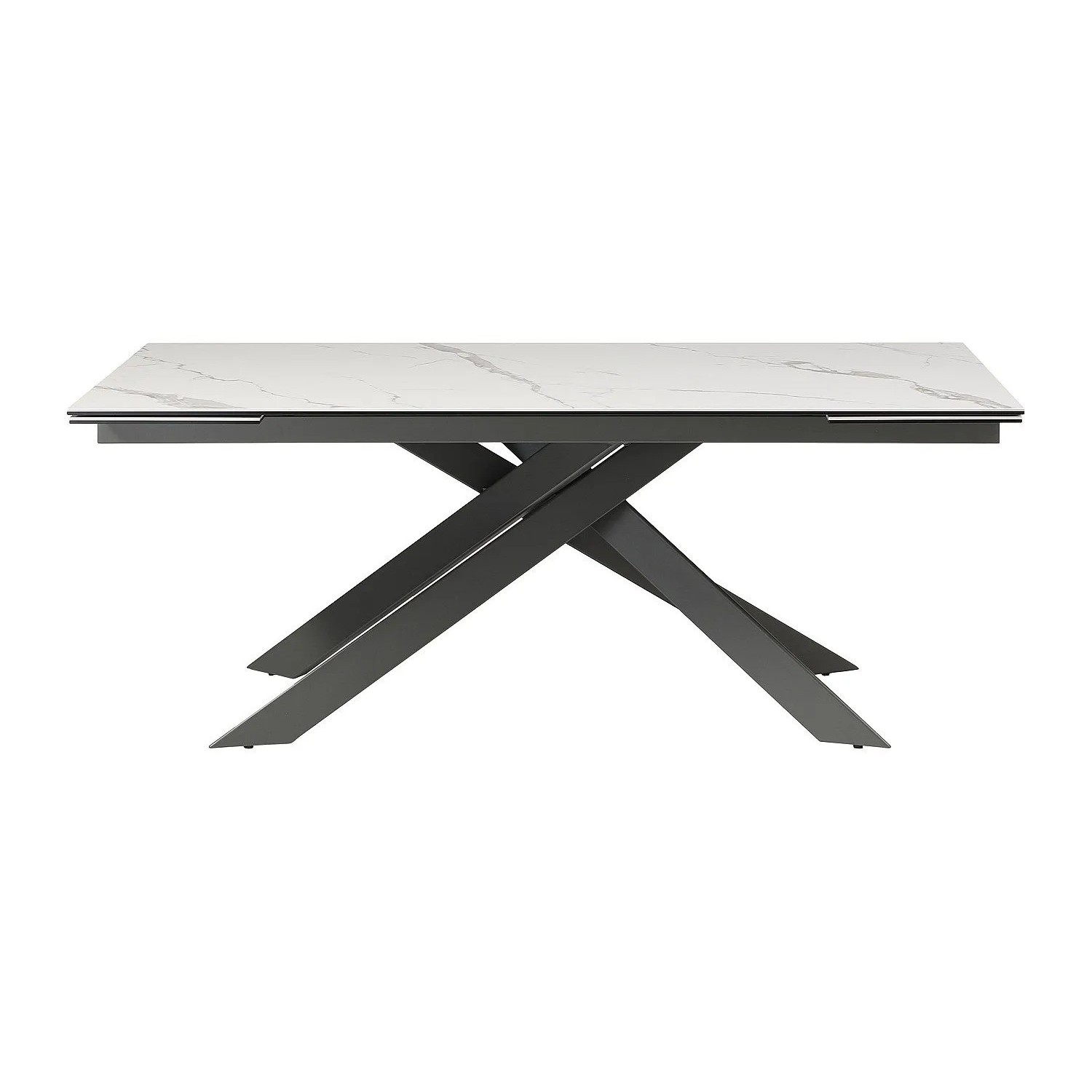 Vente-unique Esstisch Corema Anthrazitgrau  Weiß 240 cm  280 cm  200 cm