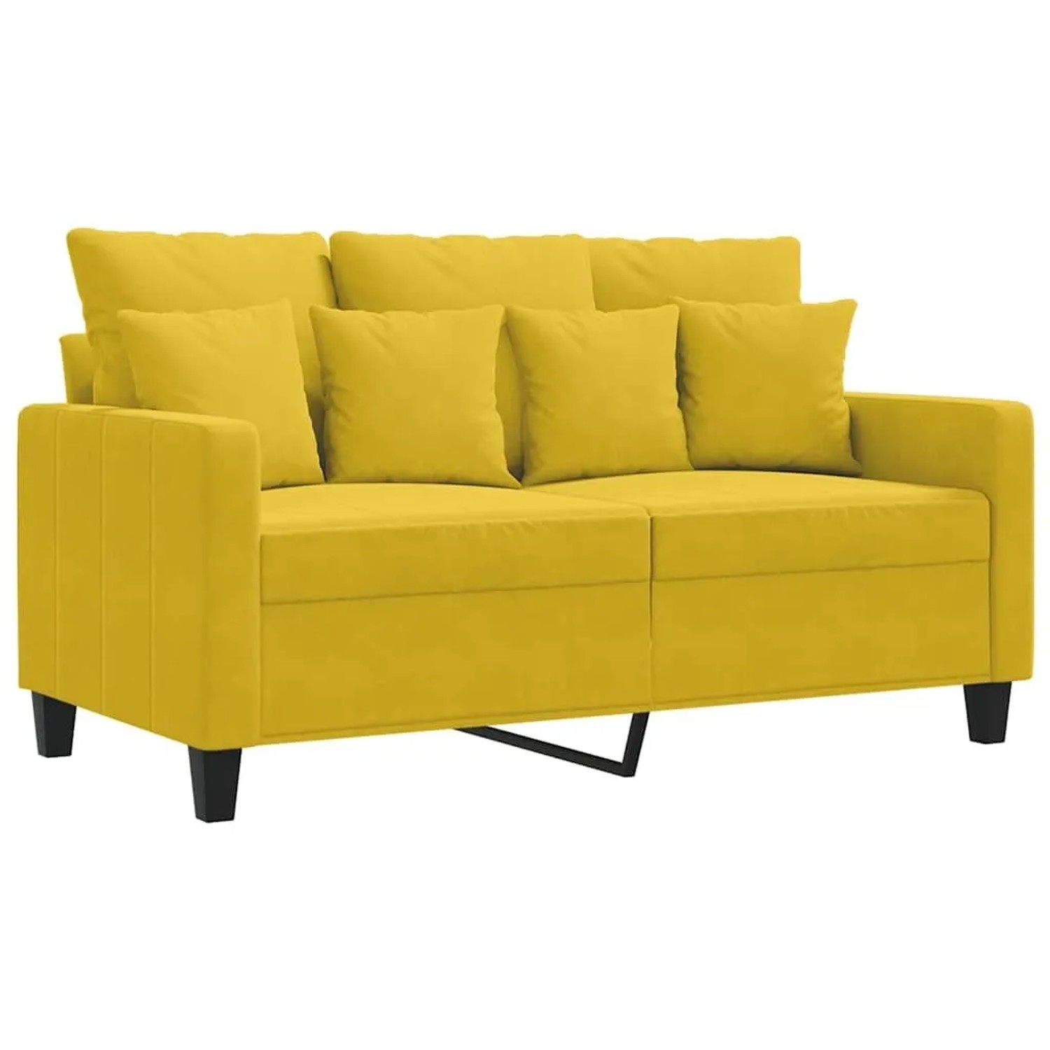 vidaXL 2-Sitzer-Sofa Gelb 120 cm Samt 359299 günstig online kaufen
