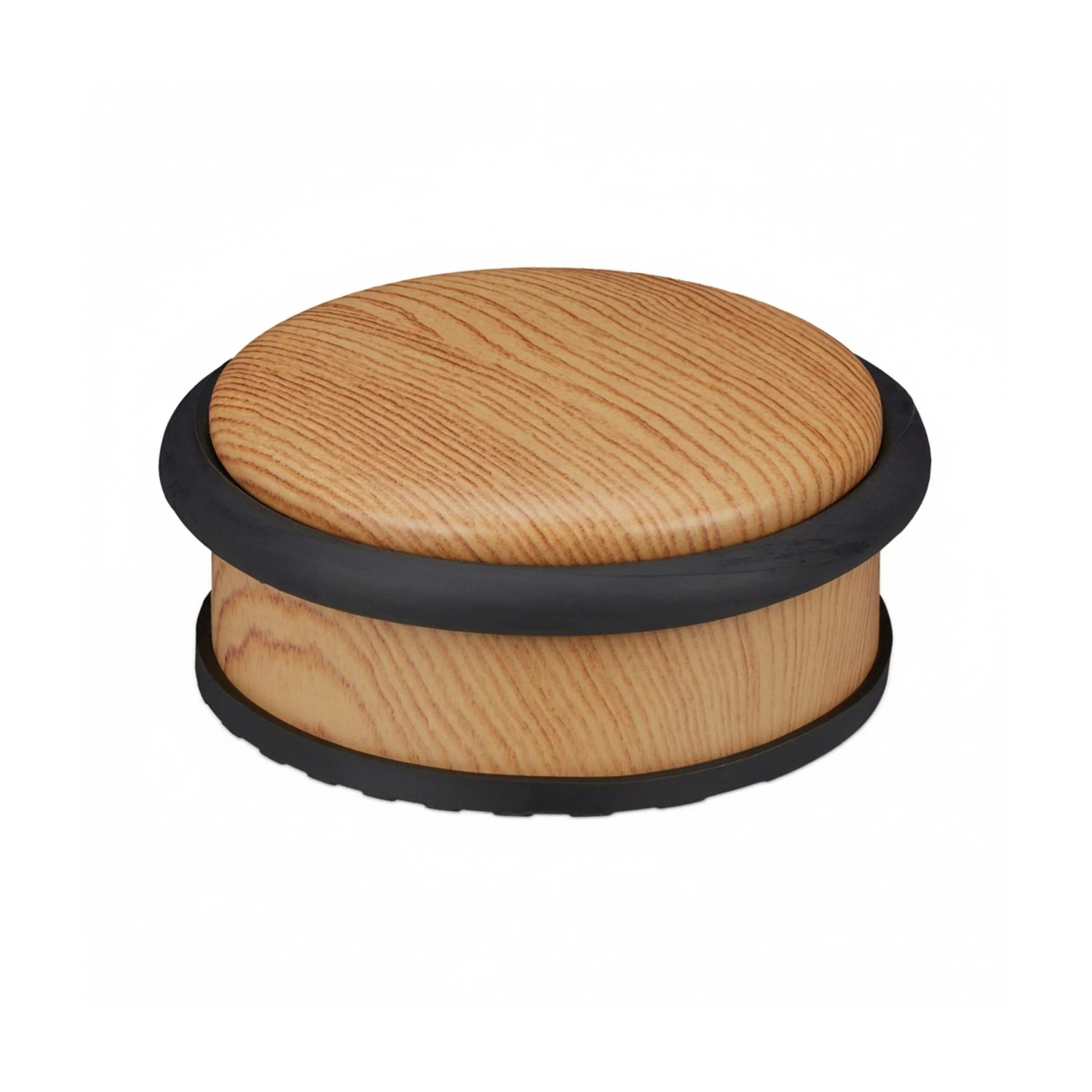 Relaxdays Türstopper Edelstahl Holzoptik Rutschfest 5 cm x 10,5 cm 1,1 kg
