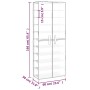 vidaXL Schuhschrank Grau 60x30x166 cm Stoff 337259_8