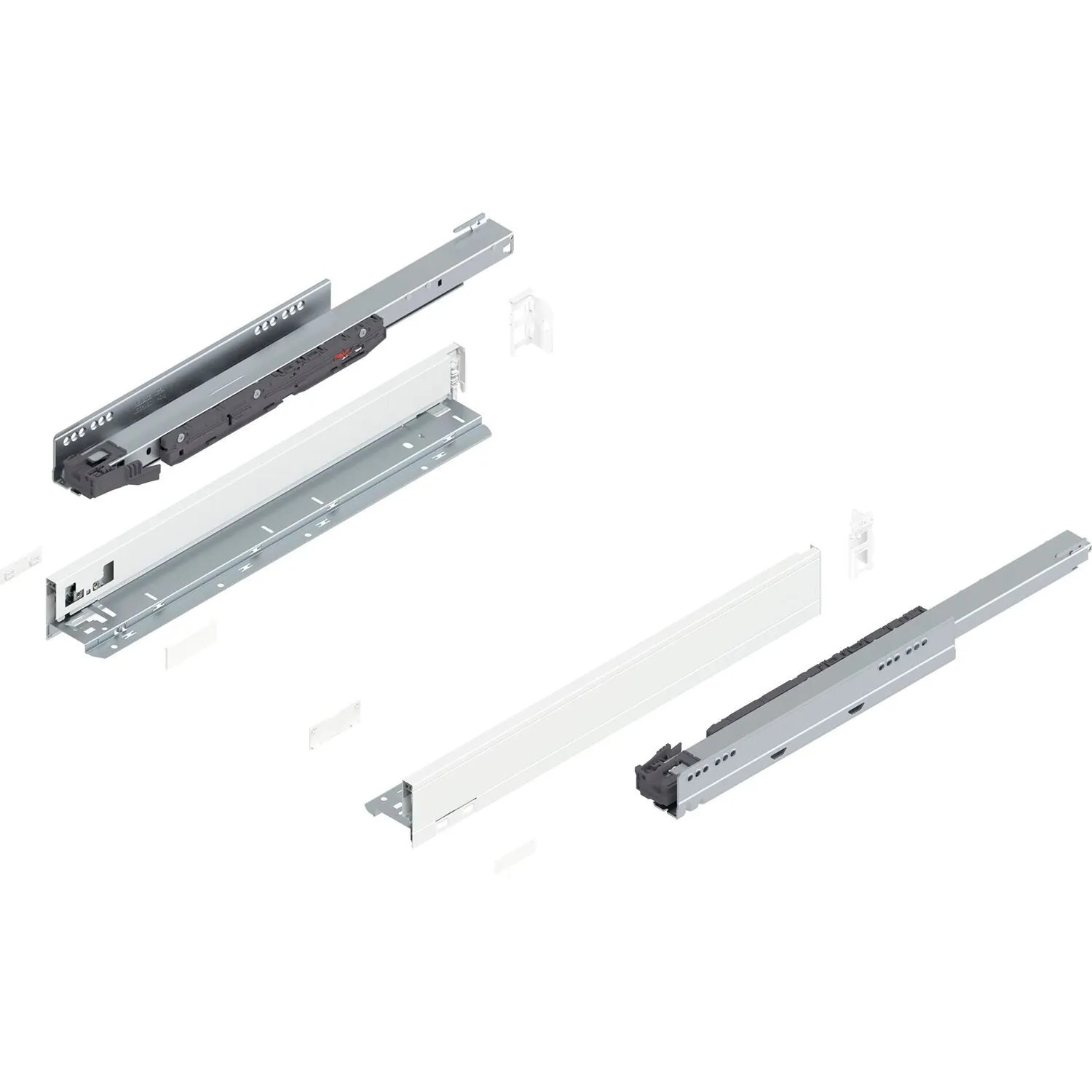 Blum Legrabox Pure Set Höhe N Tip-On Vollauszug 500 mm 40 kg Seidenweiß 1 Paar