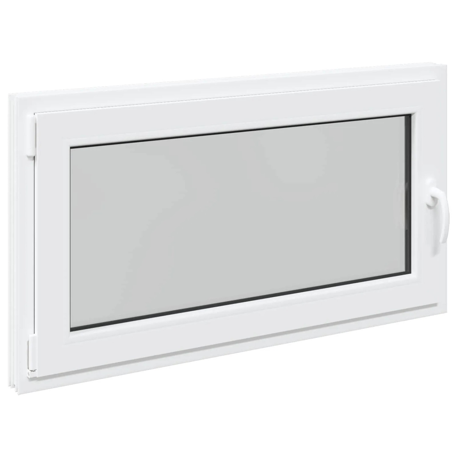 vidaXL Kellerfenster RISOR Weiß 110 x 50 cm PVC und Glas 42047256