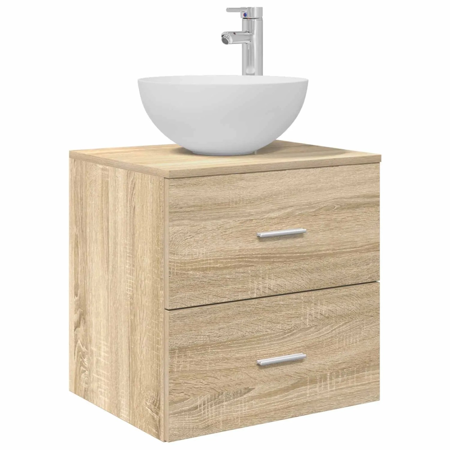 vidaXL Wandmontierte Waschtisch Sonoma-Eiche 49,5 x 41 x 64,5 cm 890264