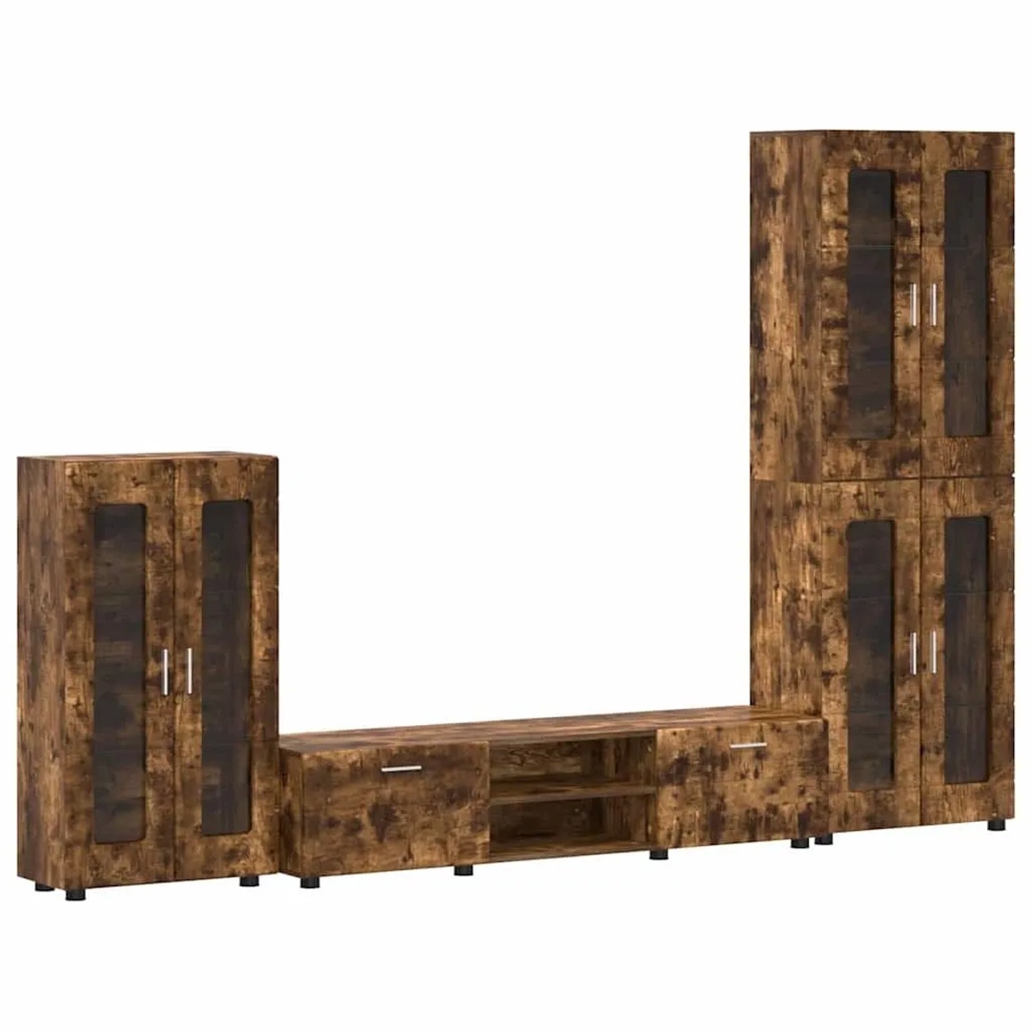 vidaXL TV-Schrankset mit Schubladen Geräucherte Eiche Holzwerkstoff 3397959 günstig online kaufen