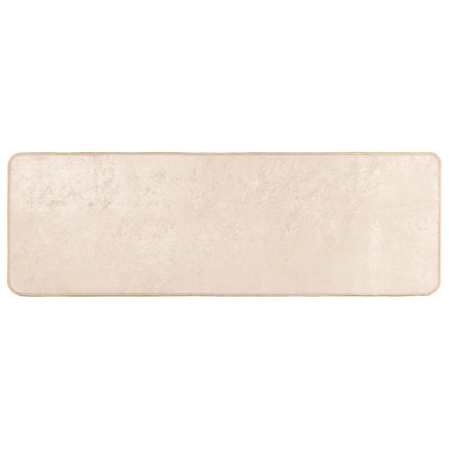 vidaXL Teppichläufer Uni MARSA Creme 50 x 100 cm Polyester und PVC 42023044