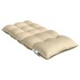Beige Niedriglehner-Auflage aus Oxford-Gewebe. Gepolstertes Sitzkissen für Gartenstühle, 100x50 cm.