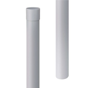 Inefa Regenrohr Fallrohr, 100cm, DN 50, PVC grau, zur Ableitung von Regenwasser.