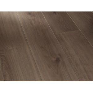 Wasserfestes Parador Trendtime 6 Laminat, 9 mm stark, in dunkler Holzoptik.