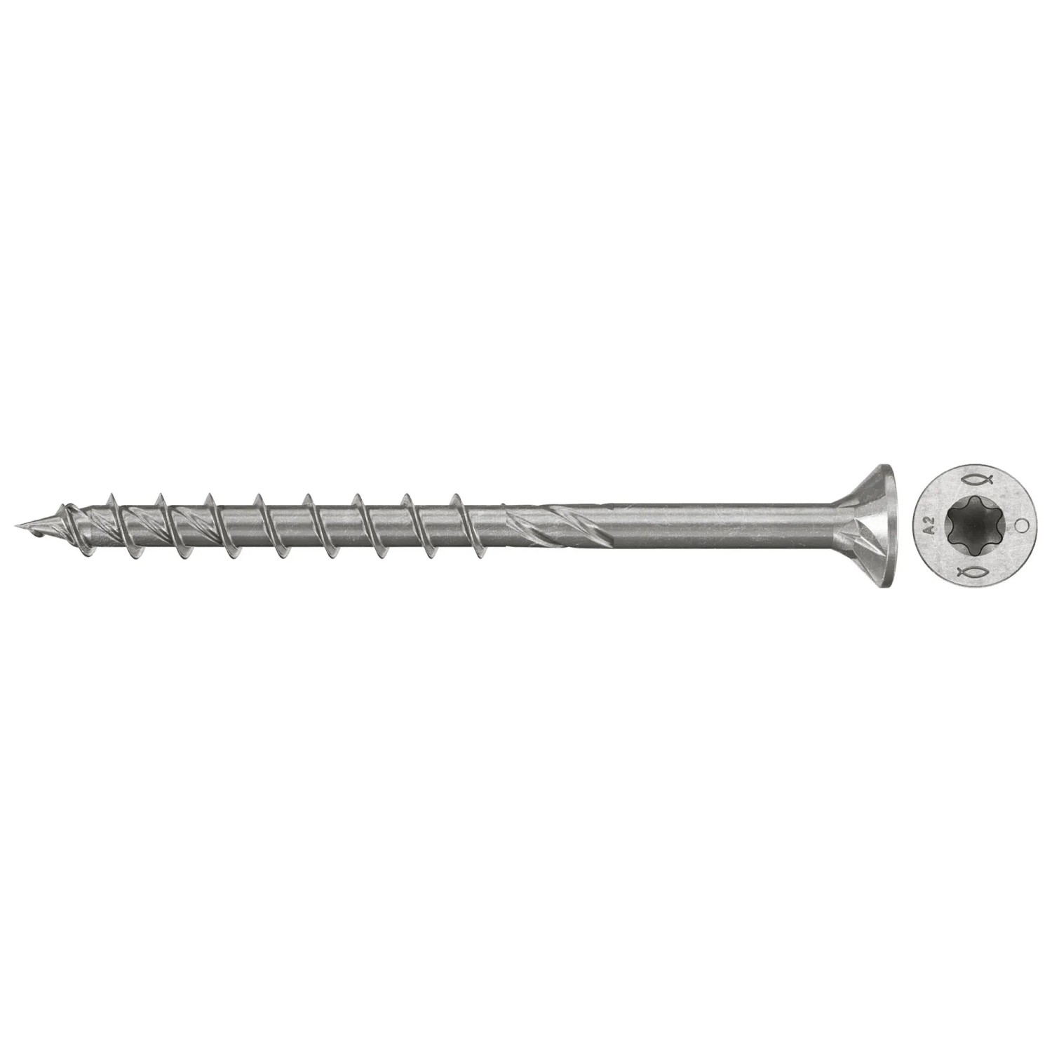 Fischer PowerFast II A2 Holzschraube, Senkkopf, TX-Antrieb, 6x80 mm, 35 Stück