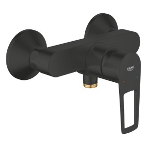 Grohe StartLoop Einhebelmischer Brause in Schwarz Matt für die Wandmontage.