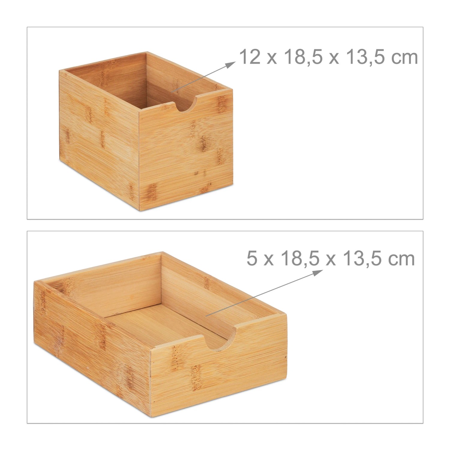Relaxdays Schubladenbox Bambus MDF Weiß Mit 3 Schubladen 28 cm x 17 cm x 21,5 cm 2,3 kg_5
