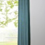 Blauer Mydeco Schlaufenschal Pure, 300x135 cm, halbtransparenter Fenstervorhang.