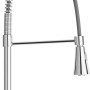 Chrom Küchenarmatur KI-1170 von baliv mit flexiblem Schlauch und schwenkbarem Auslauf.